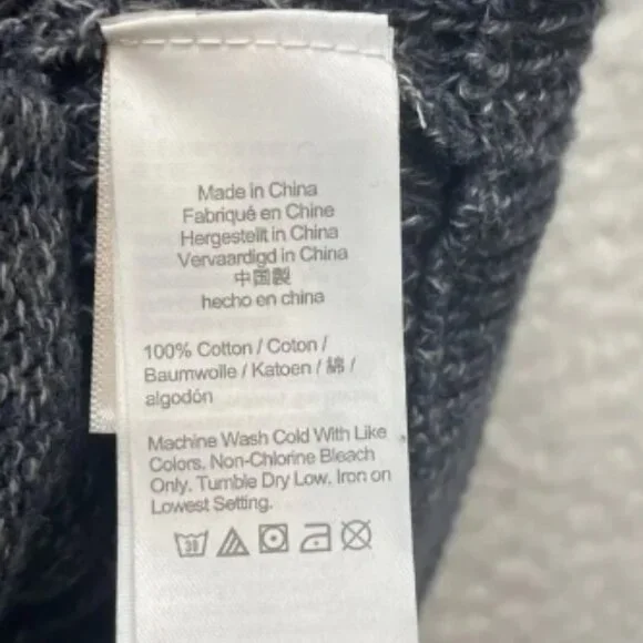J Crew Sweater Mens Medium Gray Marled Cotton Mockneck Cardigan Cozy Knit Preppy